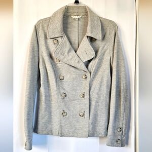 CAbi Gray Double-Breasted Jacket
